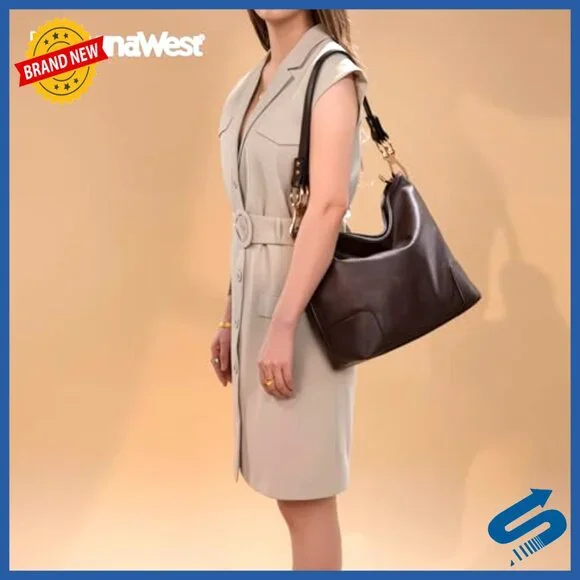 Medium Hobo Bag Top Handle Satchel Shoulder Purse Bucket Handbag - Picture 2 of 7